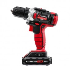 Дрель-шуруповерт аккумуляторная Li-Ion 18В, 25Nm, 2 скорости: 0-400/0-1500 об/мин, 1 аккум 1.3Ач, быстрая зарядка 1 ч., картон. INTERTOOL WT-0313