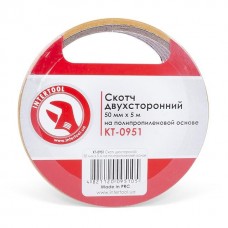 Скотч двухсторонний 50 мм*5 м на полипропиленовой основе INTERTOOL KT-0951