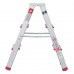 Стремянка алюминиевая двусторонняя 3 ступени, высота 660мм INTERTOOL LT-1103