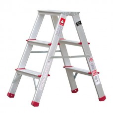 Стремянка алюминиевая двусторонняя 3 ступени, высота 660мм INTERTOOL LT-1103