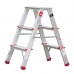 Стремянка алюминиевая двусторонняя 3 ступени, высота 660мм INTERTOOL LT-1103