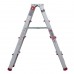 Стремянка алюминиевая двусторонняя 4 ступени, высота 880мм INTERTOOL LT-1104