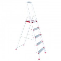 Стремянка алюминиевая 5 ступеней, высота до платформы 1065 мм INTERTOOL LT-1005