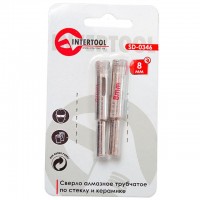 Сверло алмазное трубчатое по стеклу и керамике 8 мм INTERTOOL SD-0346