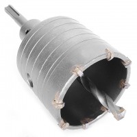 Комплект: сверло корончатое по бетону 65 мм+Переходник SDS Plus 100мм INTERTOOL SD-7065