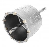 Комплект: сверло корончатое по бетону 75 мм+Переходник SDS Plus 100мм INTERTOOL SD-7075