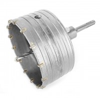 Комплект: сверло корончатое по бетону 120 мм + переходник SDS-plus 100мм INTERTOOL SD-7120