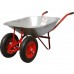 Тачка садово-строительная, 65 л., 140 кг, 2 пневмоколеса с подшипником 14" (3.50-8). INTERTOOL WB-0623
