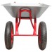 Тачка садово-строительная, 65 л., 160 кг, 2 пневмоколеса с подшипником 14" (3.50-8). INTERTOOL WB-0625