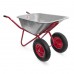 Тачка садово-строительная, 85 л, 160 кг, 2 пневмоколеса с подшипником 15" (4.00-8). INTERTOOL WB-0825