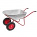 Тачка садово-строительная, 100 л., 180 кг, 2 пневмоколеса с подшипником 15" (4.00-8). INTERTOOL WB-1025