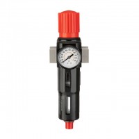 Фильтр для очистки воздуха с редуктором 3/4", 5мкм, 2600 л/мин, металл, профессиональный INTERTOOL PT-1417