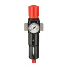 Фильтр для очистки воздуха с редуктором 3/4", 5мкм, 2600 л/мин, металл, профессиональный INTERTOOL PT-1417